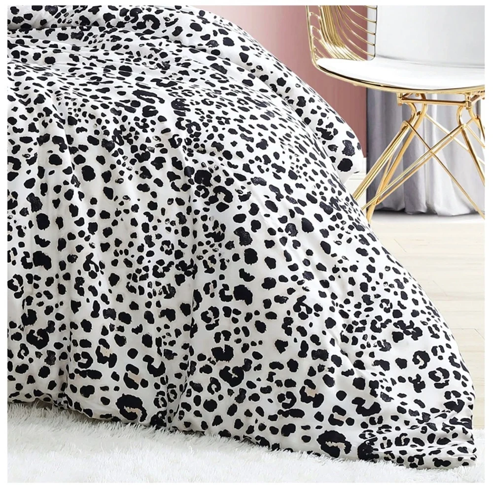 Betsey Johnson Water Leopard Duvet Cover Set, Twin NWT